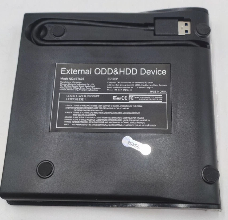 External CD DVD Burner USB 3.0 CD Burner for Laptop PC ‎BT638 Black Cocopa