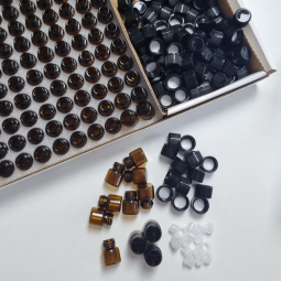 32pcs of 1ml Small Brown Glass Dropper Bottles | Empty Cosmetic & Essential Oil Bottles