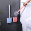 Silicone Toilet Brush with Toilet Brush Holder Creative Cleaning Brush