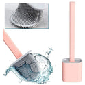 Silicone Toilet Brush with Toilet Brush Holder Creative Cleaning Brush