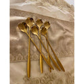 pack of 4 Long Handle Stainless Steel Dessert Spoon – Small Scoop