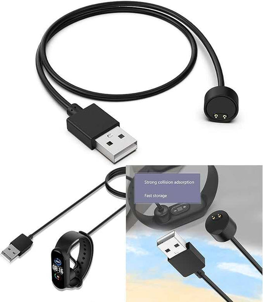 USB Charger Cable for MiBand 5 6 7 Magnetic Charging Adapter Wire Cord for Miband